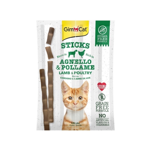 Gimcat Sticks Kuzu Etli Ve Pirinçli Kedi Ödül Çubukları 4 Parça