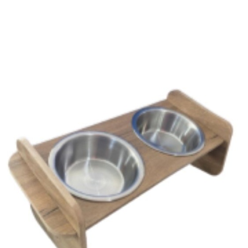 Pamuk Petshop İkili Ahşap Mama Kabı