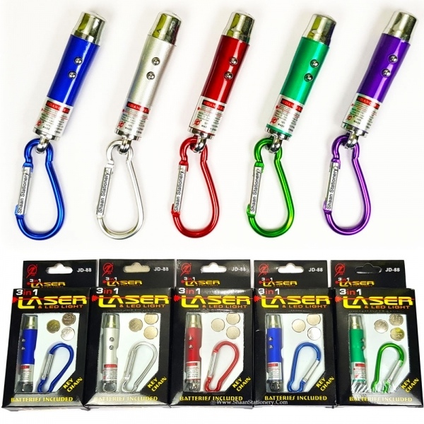 Lazer 3 Fonksiyonlu Kırmızı Beyaz Işıklı Led Kedi Köpek Oyuncak Anahtarlık