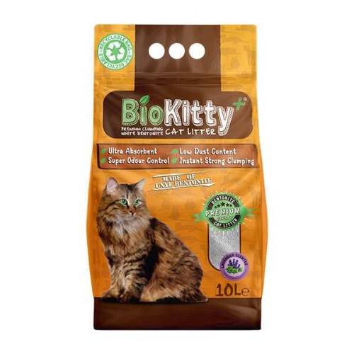BioKitty Bentonit İnce Taneli Kedi Kumu 10 LT (Lavanta Kokulu)