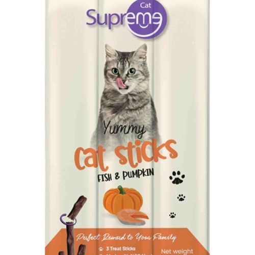 Supreme Cat Ton Balıklı Ve Bal Kabaklı Çubuk 3x5gr