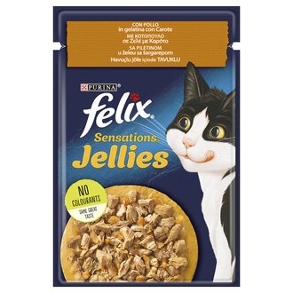 Felix Sensations Taze Havuçlu Jöle İçerisinde Tavuklu Yetişkin Kedi Konservesi 85 gr