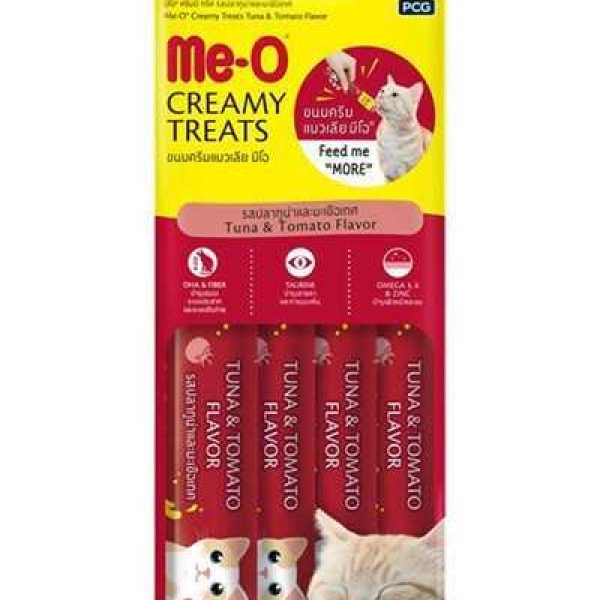 Me-O Creamy Ton Balıklı Domatesli Kedi Ödül Maması 4x15 Gr