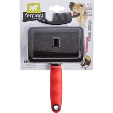 Ferplast Gro 5944 Temizleme Taraklı Köpek Fırçası Kırmızı